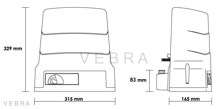 ROGER H30 kit - H30/646 Pohon posuvných bran do 600kg