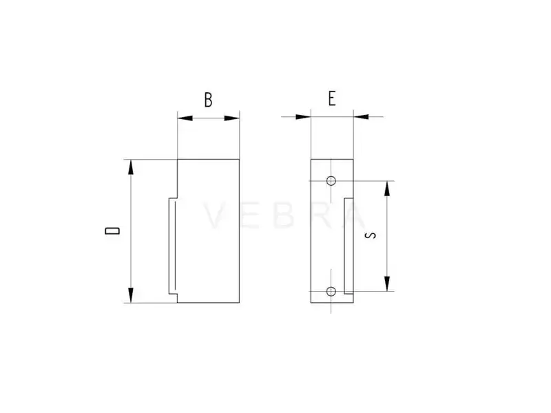 Elektrický zámek 67x28mm, 12-24V AC/DC