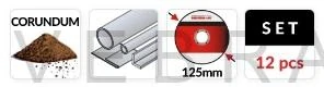 Sada 12 ks lamelových kotoučů HERMAN 125 mm na ocel