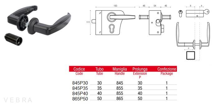 Klika - klika pro zámek 750V, 750N
