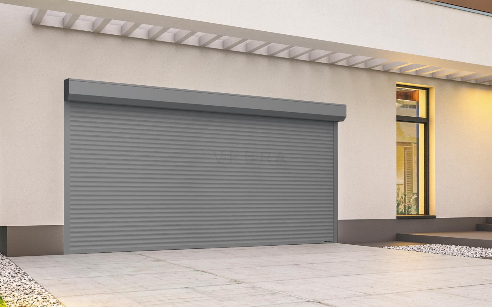 Rolovací garážová vrata RH 77 - 9006_Šedá, š 2500 x v 2150 mm