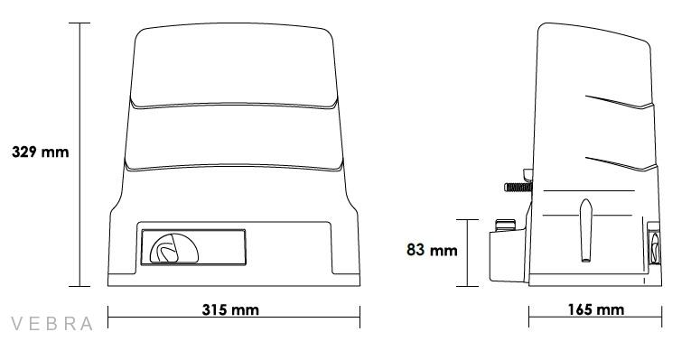 ROGER H30 kit - H30/645 Pohon posuvných bran do 600kg
